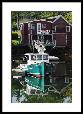 ...small, sheltered harbors (Maine lobster boat)