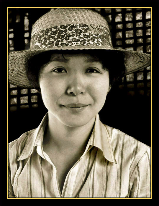 Girl with straw hat