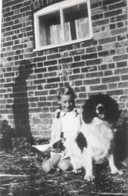 Gran Harfield told me this was Brenda, taken outside church villa cottage, Ecchinswell?