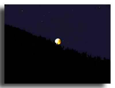 Moon over Yosemite