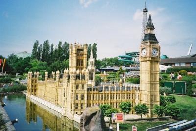 Big Ben and the Houses of Parliament.  Unlike Legoland, these models were made with little bricks and plaster.