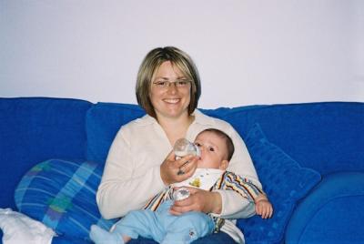 Clints 2nd cousin Jane and her little boy, Ethan.