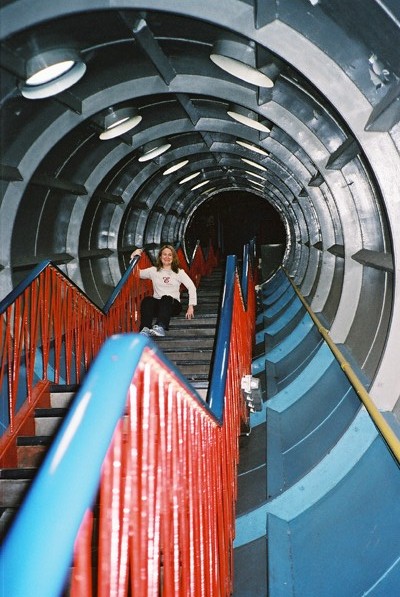 where there was photos, video and text on what the Atomium is about.  We took either escalators or stairs to each other ball.