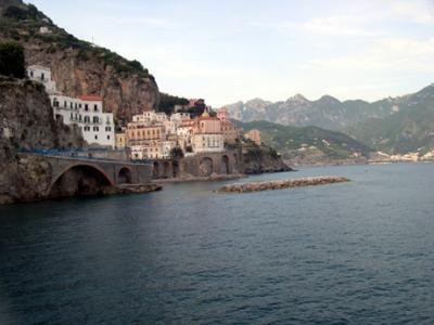 Looking east from the pool area toward Atrani.