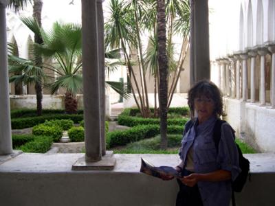 Judy in, The Cloister of Paradise, (13th c.). Cloister attached to Duomo.  Moorish style. Was a necropolis for aristocracy.