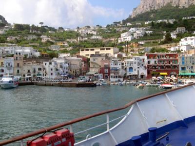 Approaching the port, Marina Grande, on the island of Capri.