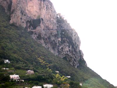 Road. Also Phoenician stairs (spiral) - built by the Greeks to connect lower (Marina Grande) & upper (Anacapri) areas.
