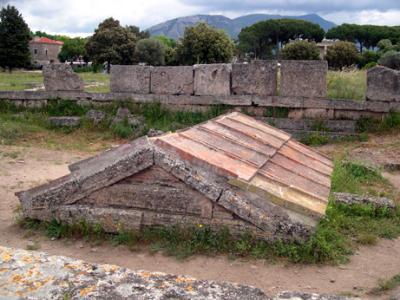 Underground Shrine: From 520- 510 b.c. Erected to honor a hero after death. Romans added the tile roof to collect rain water.