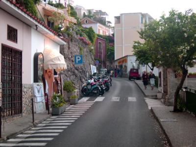 We walked down this street from the bus stop to the heart of Positano. The roads and passageways are steep.