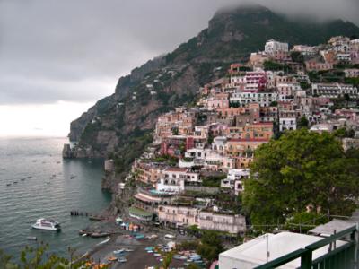 Positano: View from bus stop where we arrived from Amalfi via the public SITA bus.