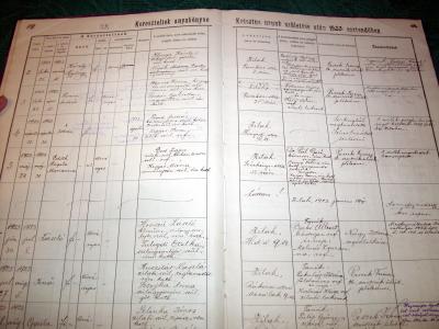 Frank's birth and baptismal record (from the church)