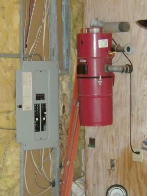 central vac & electrical panel