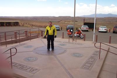 Fred and bike at Four Corners