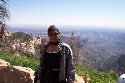 Diane on North Rim of Grand Canyon