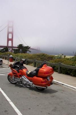 We rode the Big Orange Bike accross the Big Orange Bridge