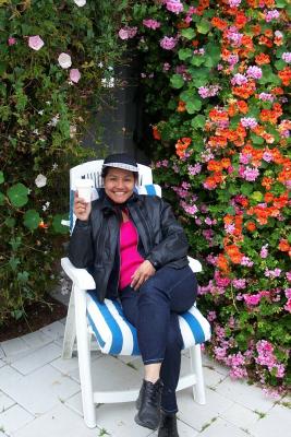 Diane at hotel Stenson Beach California on Hwy 1