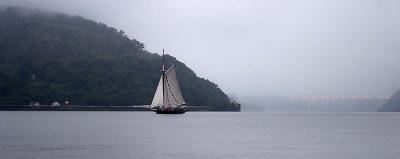 Clearwater at dusk off Peekskill China Pier
