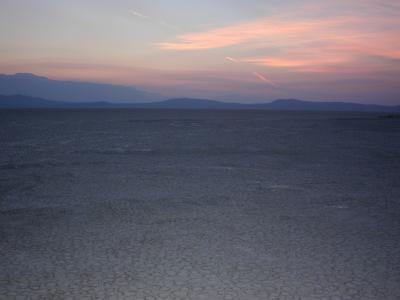 Playa. Sunset. Lunar eclipse. full moon. May 2003