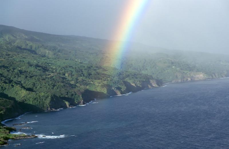 38-Maui again, Rainbow over Hana Coast