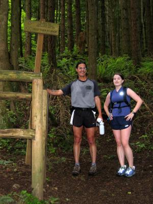 Tony & Deb -- Po Poo Point/West Tiger RR Grade/One View intersection gate