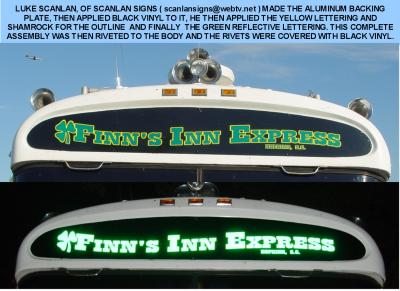 DAY NIGHT COMPARISON OF THE  FINNS INN EXPRESS SIGN