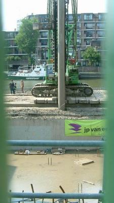 A view of the building site opposite side from my appartment