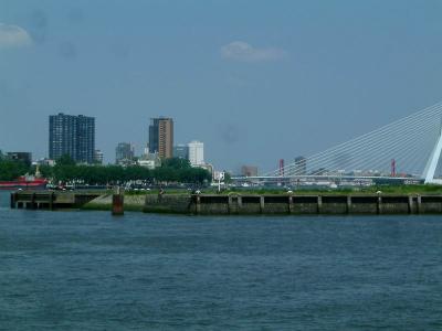 Skyline of Rotterdam as seen from Charloisse hoofd (south bank)