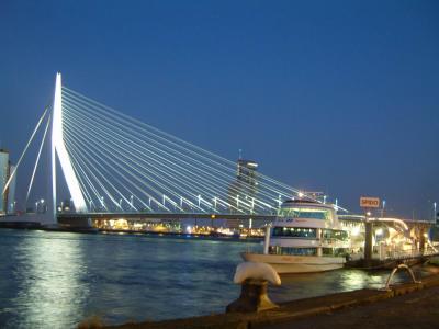 Beautiful Erasmus bridge by night