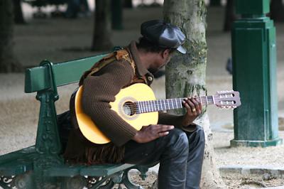 outdoor guitar player