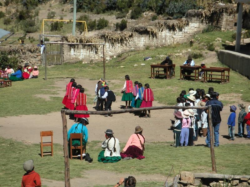 School children dancing