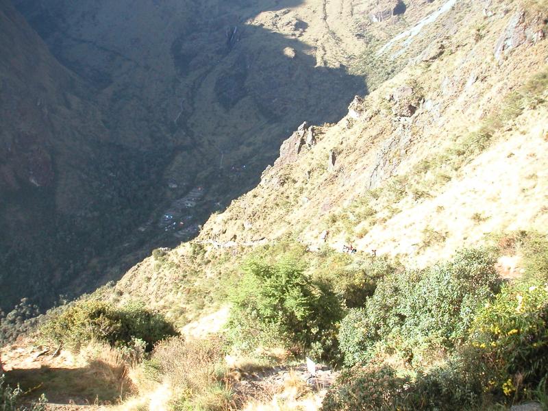 Looking down on the 2nd campsite