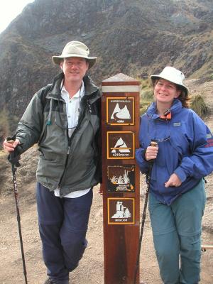 Highest pass on Inca Trail - 4215m