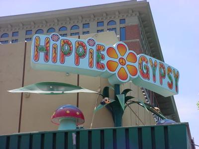 Hippie Gypsy advertising sign on Mill avenue USA