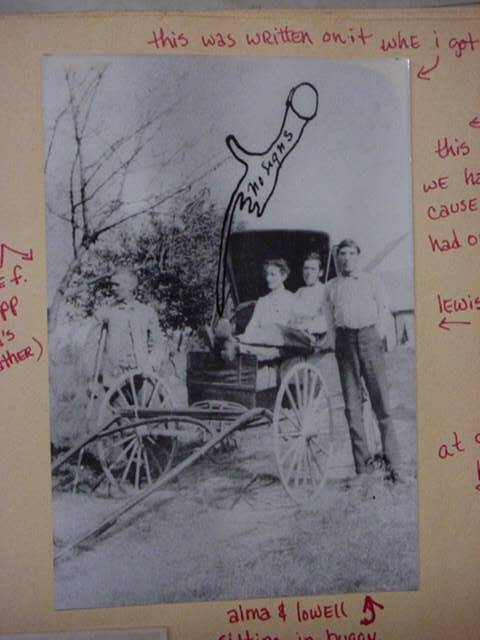 family photograph in the buggy first part of 1900s