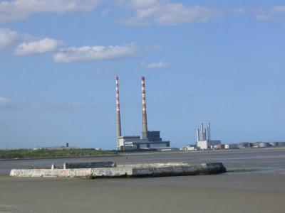 Power station at Poolbeg in Dublin Bay