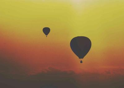 Balloons in Sunset
