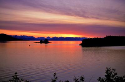 Sunset near Juneau