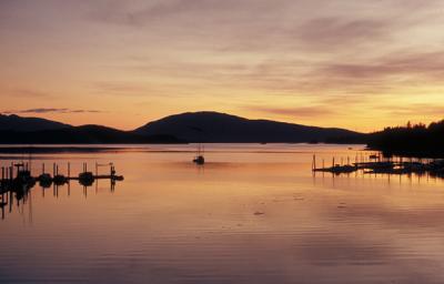 Boat at sunset