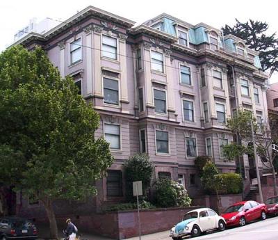 Haight-and-Broderick-pink-apt-bldg-verdigris-mansard-roof.jpg