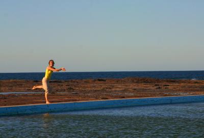 Girl at pool in Narrabeen