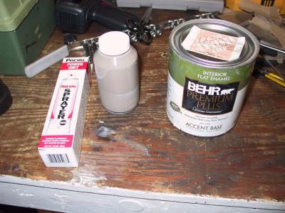 how to spray paint match.. aside primer, you need these items found at your local Home Depot
