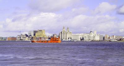 Pierhead and red boat