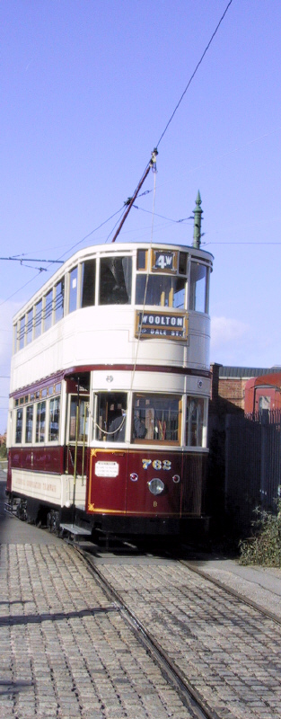 Tram at Birkenhead rail show.