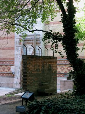 Remains of the wall rounding up the camp