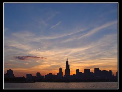 Chicago Sunset Silhouetteby Dwight1973