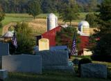 Rural cemeteries often blend into the living community