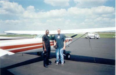 Mean Jean and me at Northeast Philly after his first cessna ride