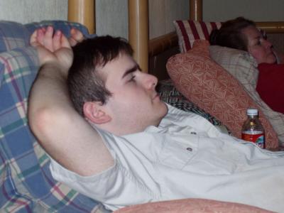 Relaxing in the room