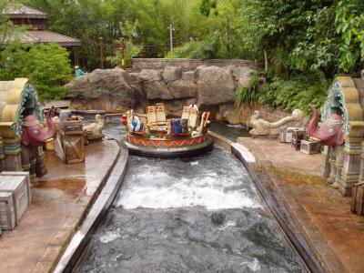The Kali River Rapids - this ride WILL get you soaked if you're sitting in the wrong spot