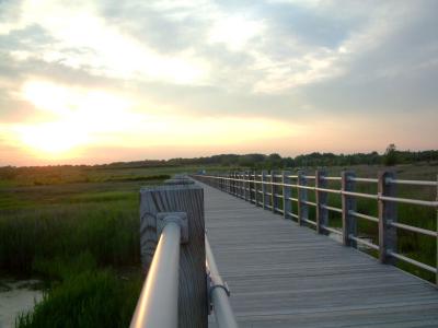 Sunsets over the walkway